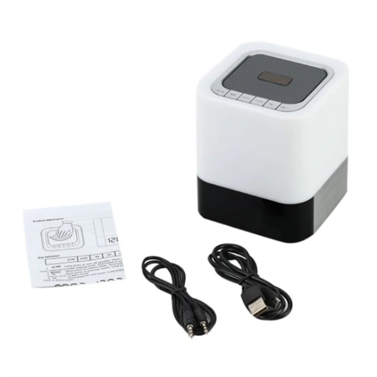 Led Alarm Clock With Night Light Wireless Speakers Touch Sensor Bedside