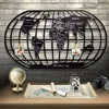 Home and office Promotional 3D decoration Hanging printing metal world wall map