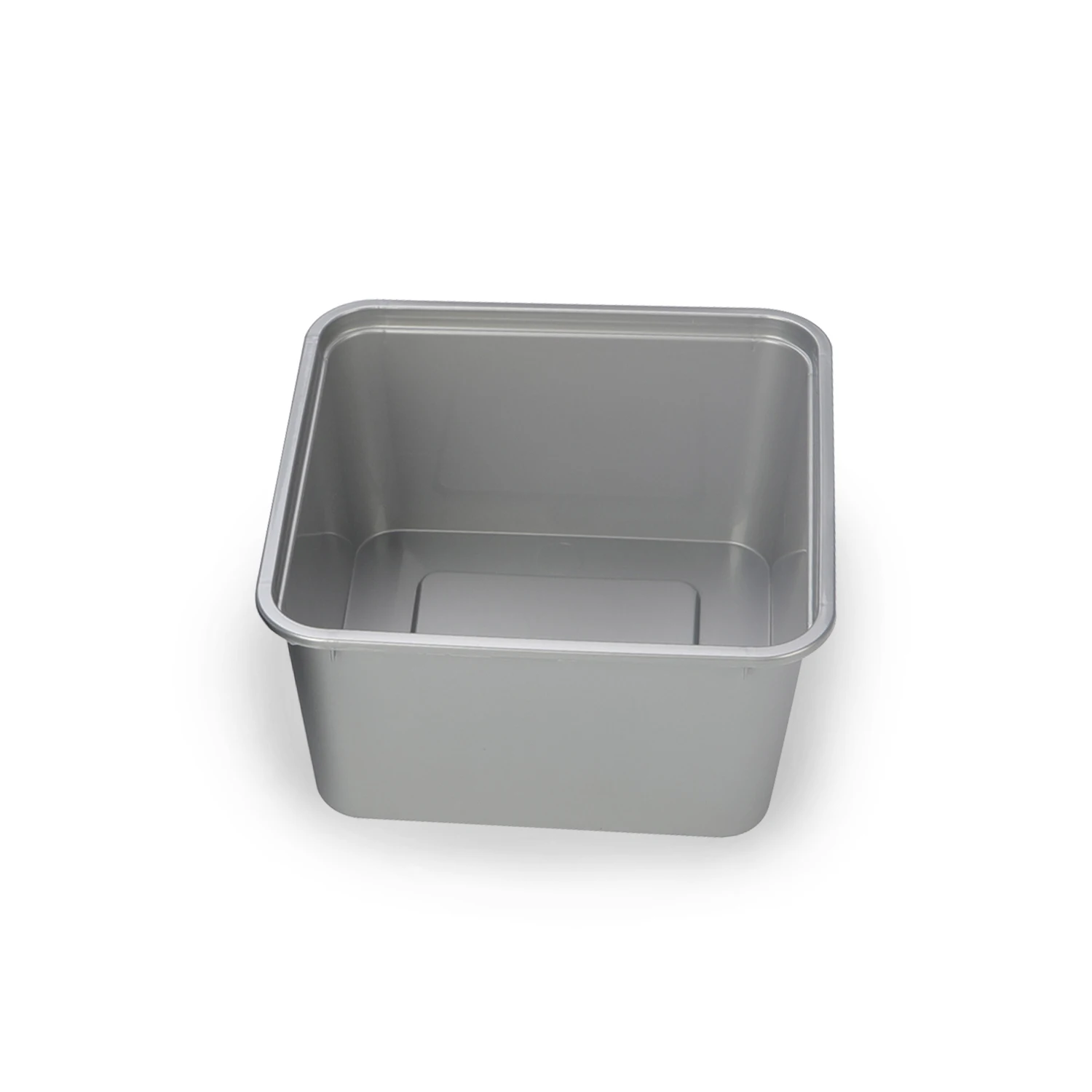 SZ-618 Small size silver food box mini square plastic container with lid