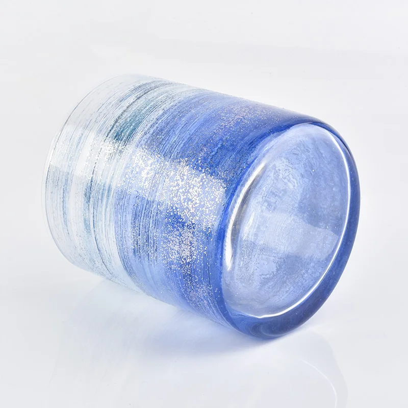 Clear customized candle vessel glass candle jar wedding centerpieces in bulk