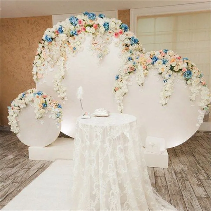 white round acrylic wedding backdrop party backdrop wall, View round
