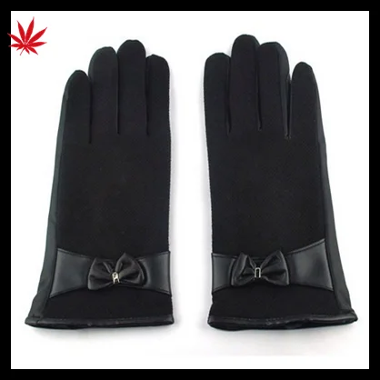 2016 new style leather gloves lady's fashion cheap leather Gloves