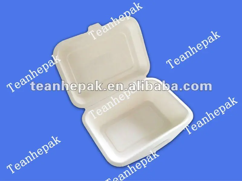 Biodegradable Takeout Food Container Rectangle Clamshell Lunch Box 629019638