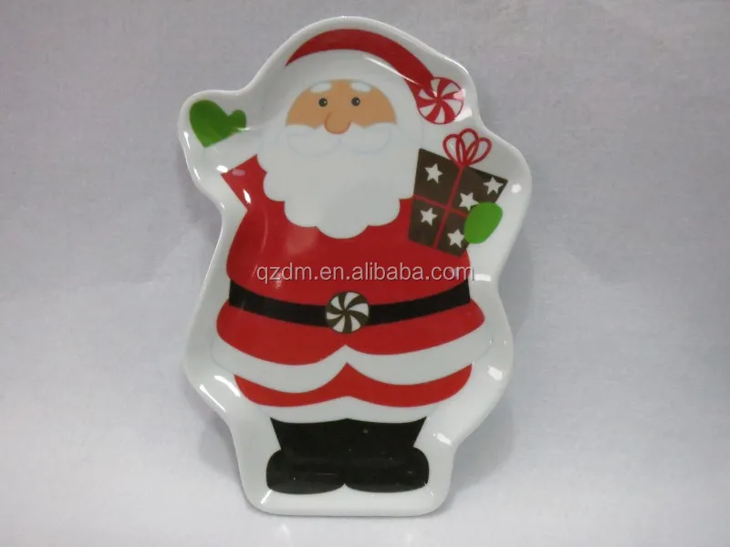 Melamine Christmas men Shape Dishes , Xmas Plate