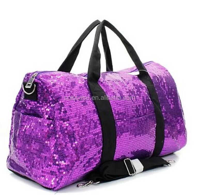 Sequin Duffle Dance Cheer Gym Bag Collection Adorable 2 Tone Yoga Y