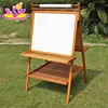 2017 Top fashion multi-function children wooden blackboard double-sided kids study wooden blackboard W12B104-S
