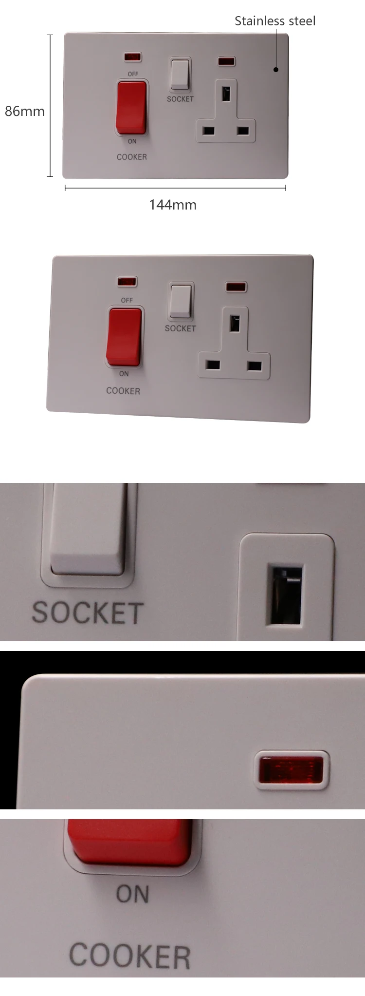 Hailar UK standard electrical home switched socket
