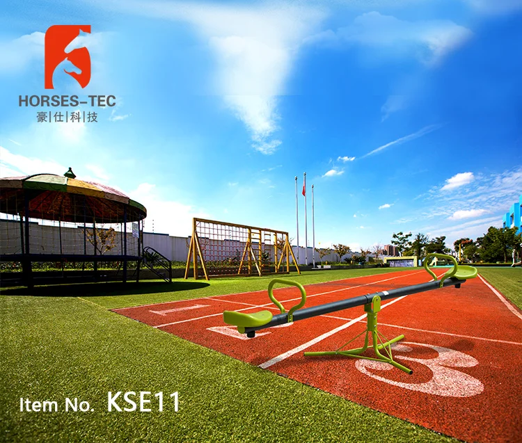 Outdoor Playground Metal Kids Seesaw With Plastic Seat.jpg