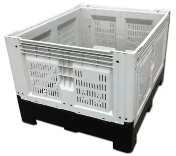 660l Plastic Collapsible Crates Foldable Plastic Box On Forklift - Buy 