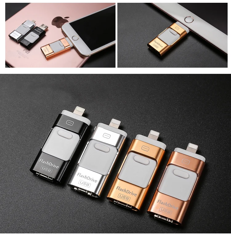 2019 New products Hot Selling 3 in 1 Pen Drive real capacity 256gb OTG USB 3.0 Flash Drive for Moebile Phone - ANKUX.COM