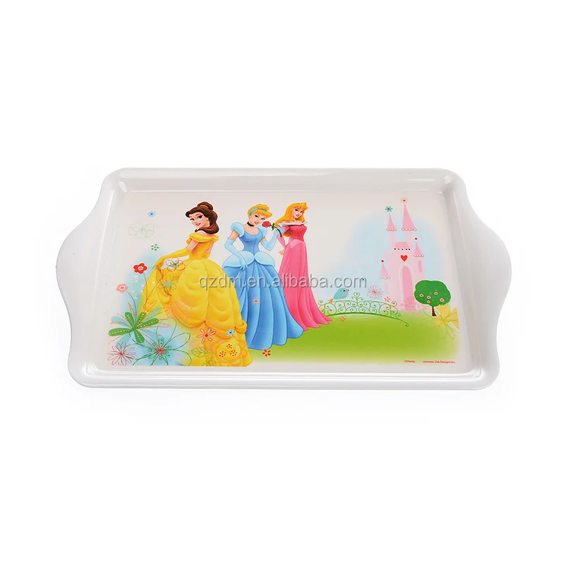 Plastic Melamine Serving Tray With Handle