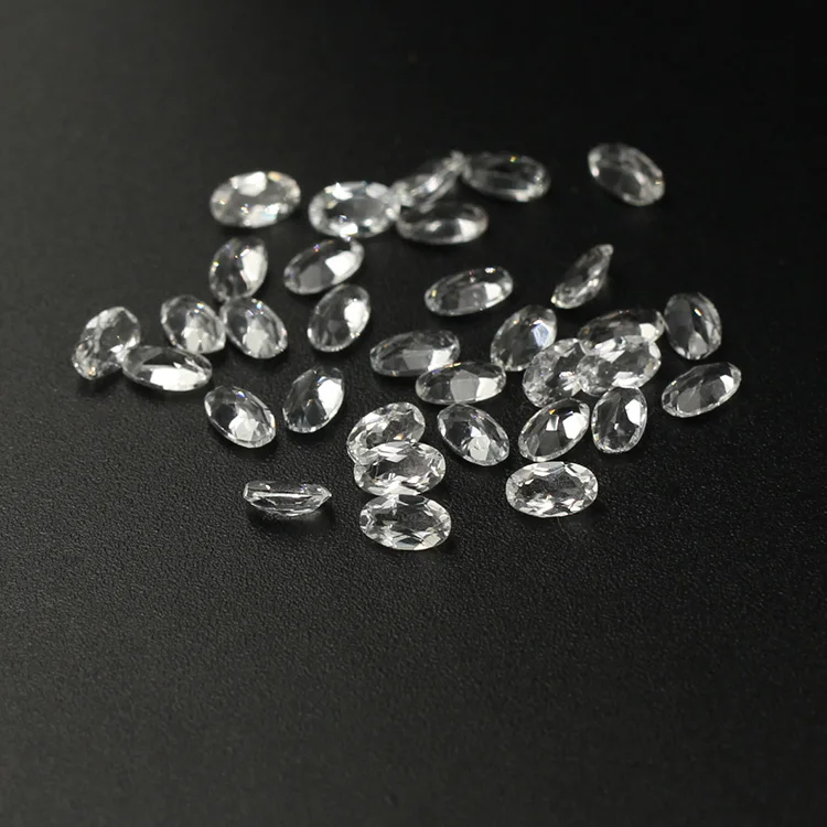 天然半宝石松散圆形白色托帕石宝石首饰