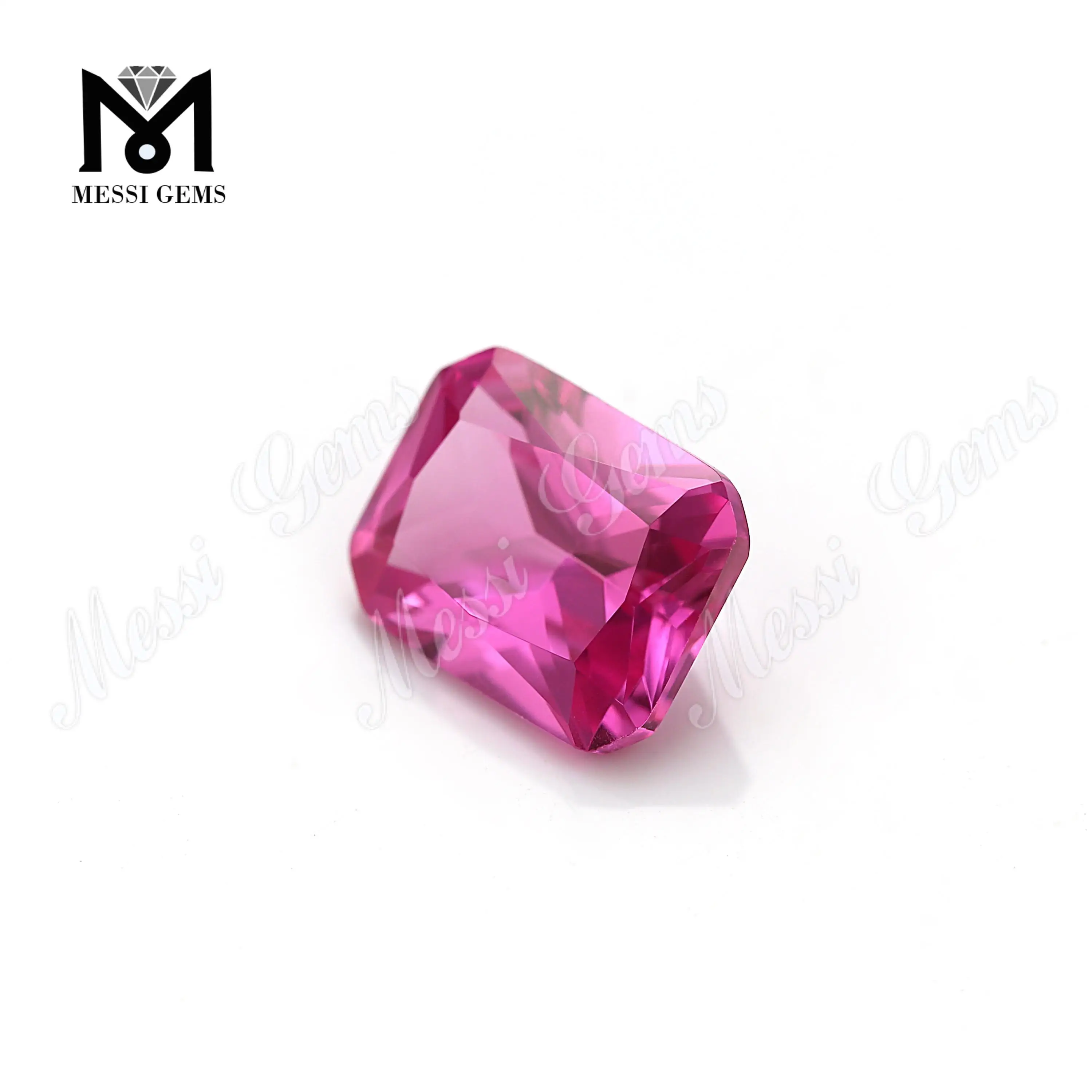 Wholesale Loose 8 x 10mm 2# Pink Sapphire Synthetic Corundum Gemstone