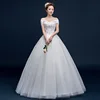 Z11672A V Neck Lace Ball Gown Wedding Dresses 2018 Cap Sleeve Embroidery Beaded Vintage Bridal Gown Plus Size