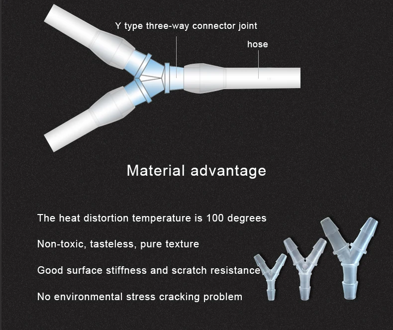 Kamoer Y Joint Tube Connector For Peristaltic Pump Pipe Fittings 10 Pcs