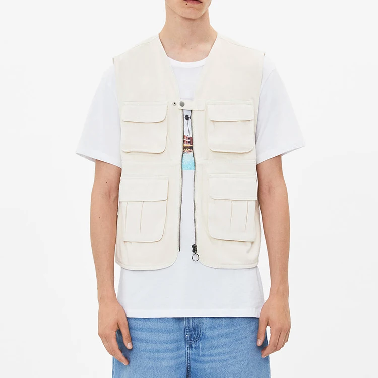 denim cargo vest