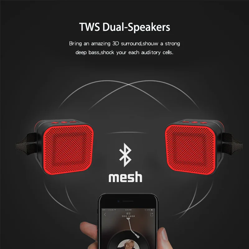 Best Price Waterproof Small Mini TWS Wireless Portable Music Bluetooth Speaker - ANKUX.COM