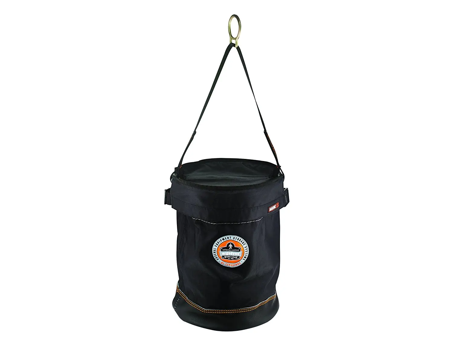 Ergodyne Arsenal 5650T Synthetic Leather Bottom Bucket-D-Ring with Top, 12.5-Inchx17-Inch, Black