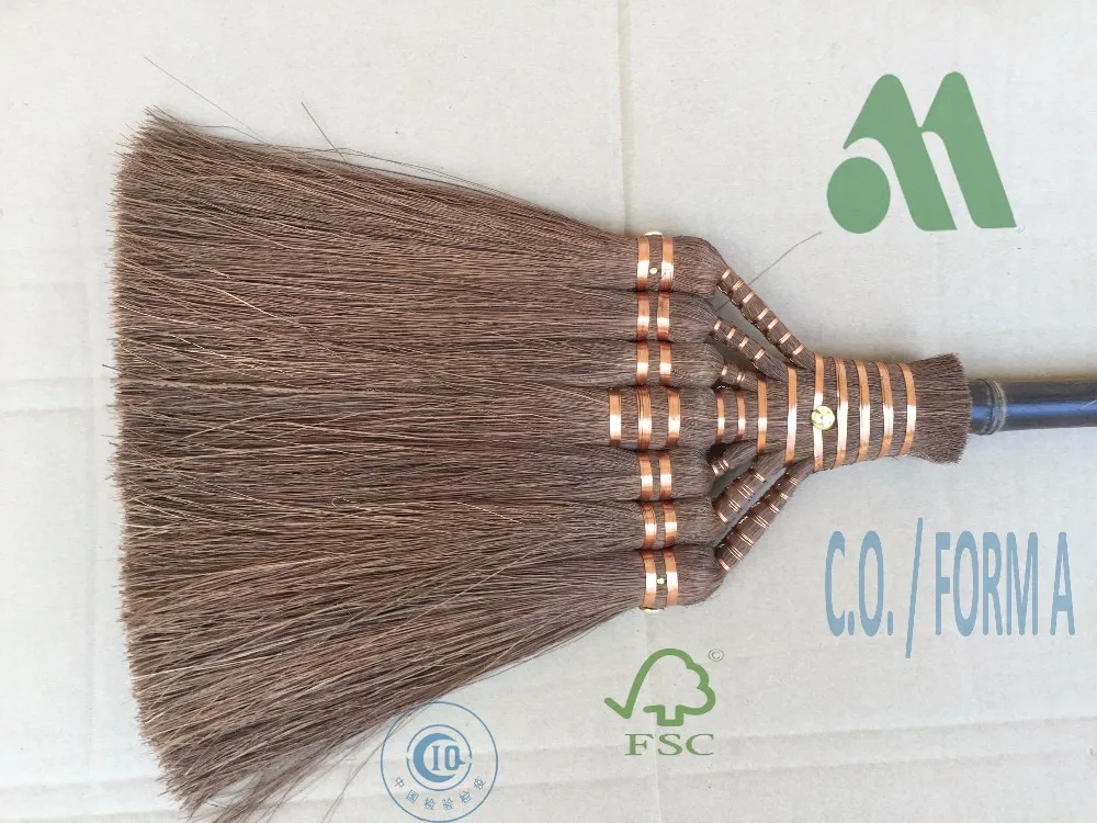 Lwbw32 Cheap Brooms Palm Fiber Materials,Palm Fiber Broom For