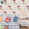 Wallpaper manufacturer with British flag, wallpaper for office walls