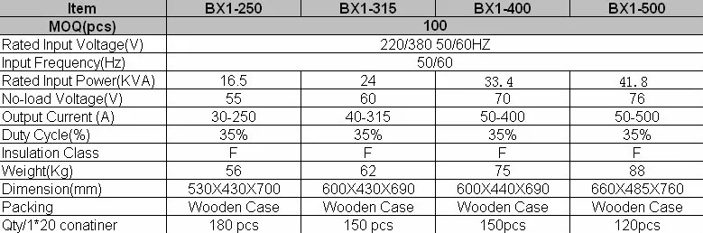 Moving Coil Type Transformer Bx1-400 Arc Welding Machine - Buy Bx1-400 ...