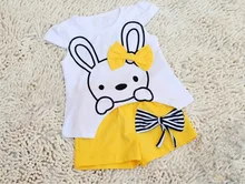 NEW Retail Free shipping girl T shirt bowknot pants set girl clothing set kids clothing set