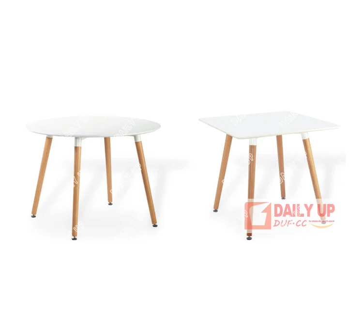 Wholesale Restaurant Furniture Four Legs High Table Top Wooden Legs Solid MDF Material Top Functional Use in Commercial Sites