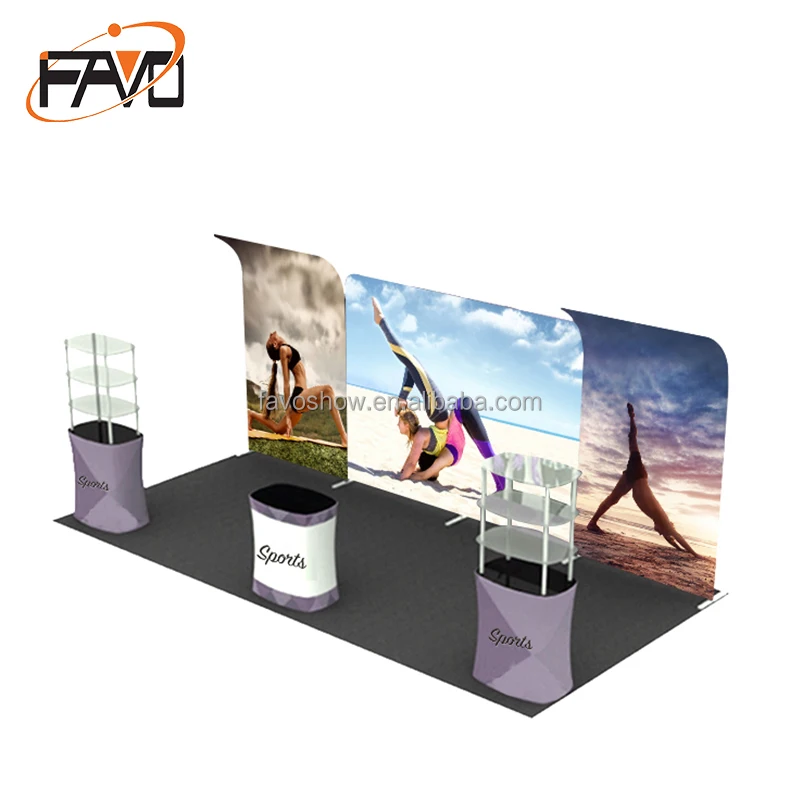 Custom Pop Up Display Stands Tension Fabric Display Stand Portable