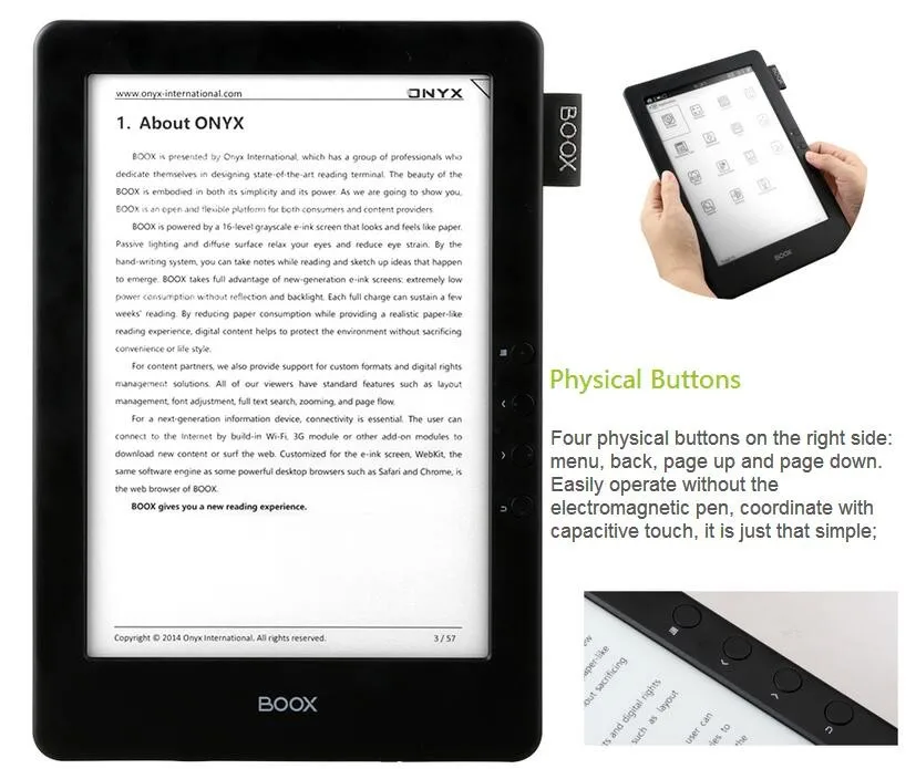 Boox N96 Carta 9.7 Inch Ebook Reader Dual Touch Builtin Light Can