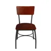 Wooden Contemporary metal leisure walnut dining chairs