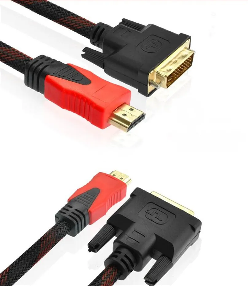 5ft 1.5 M Hdmi To Dvi Dvid Cable 24+1 Pin Adapter Cables 1080p For Lcd