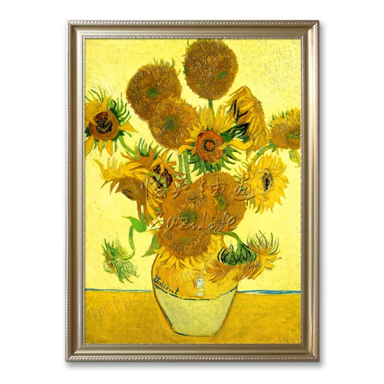 Hand Painted Van Gogh Impression Chrysanthemum Famous Oil Painting ...