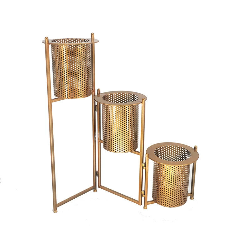 
Foldable galvanized metal Magazine rack golden finishing 