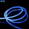 Visible Flowing Micro USB/Type-C Smart Charging Data Lighting Cable Line LED Flowing Wire Luminous Flat Charging CABLE