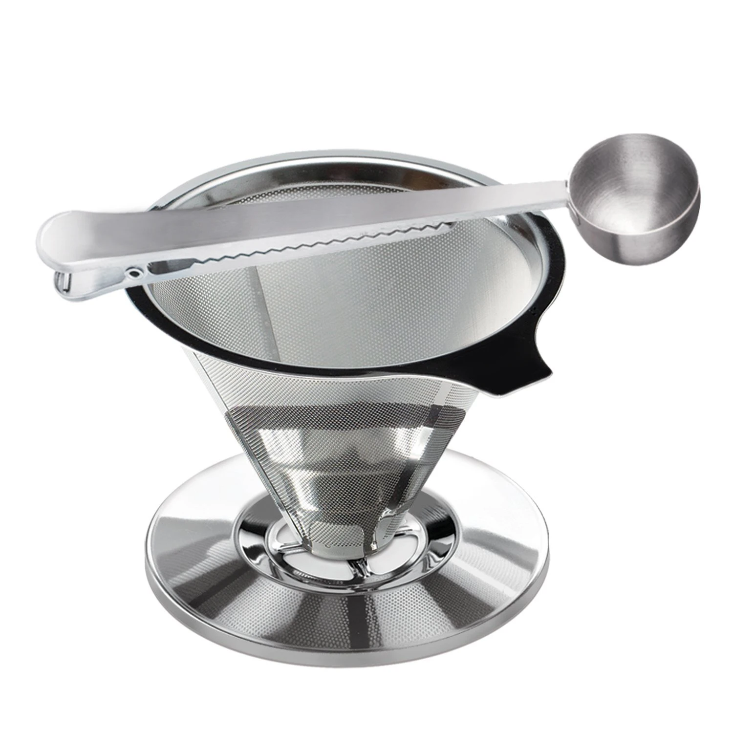 Titanium Golden Coated Stainless Steel Pour Over Coffee Filter Dripper