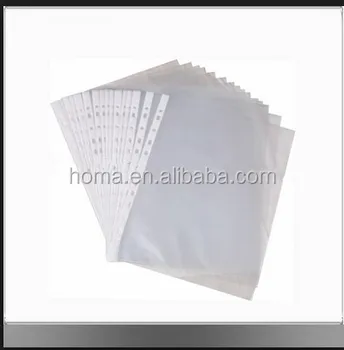 11 Lubang A4 Ukuran Plastik Pp Transparan Folder File 