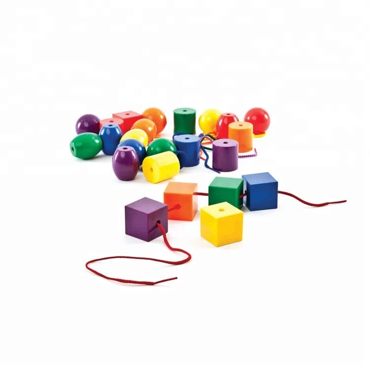 wooden threading beads for toddlers