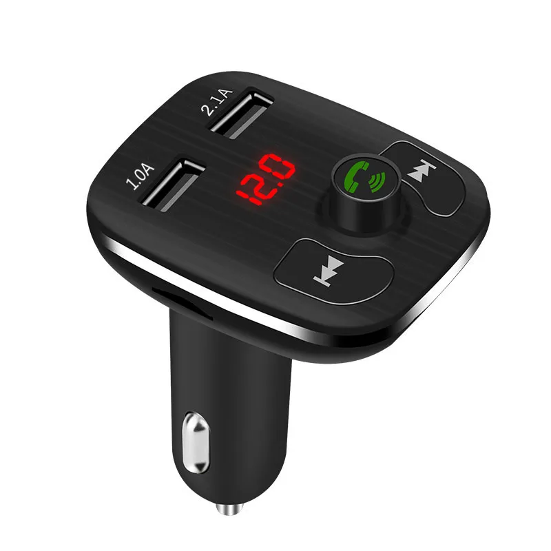 Rohs Dual Usb Bluetooth Car Charger With Led Display,Car Use Fm