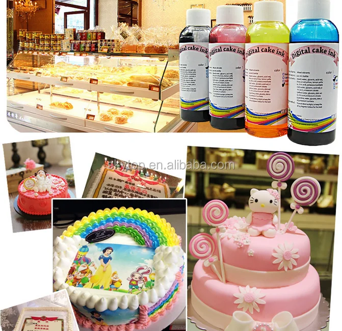 Edible Ink Cake Ink For Wafer Paper Sugar Paper Icing Sheet Printing