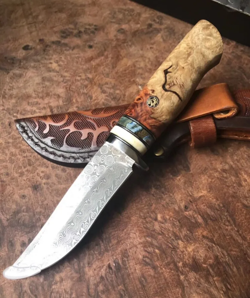 Top Quality 110 Layers Damascus With Vg10 Core Survival Knife Hunting
