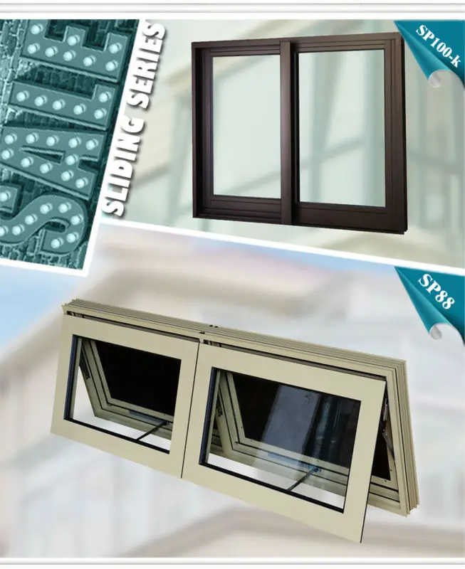 Thermal Break Adjustable Louver Triangle Opening Window Comply With