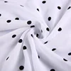Customized design woven rayon poplin or challis polka dot fabric textile white for dress