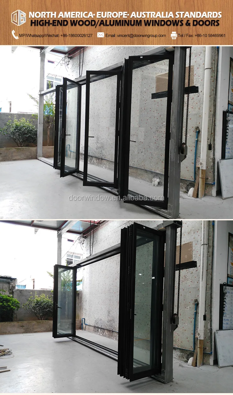 Top Quality Thermal Break Aluminum Accordion Door Italy Hardware System Ultra Large Folding door