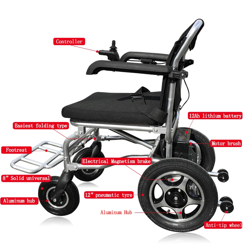 24v 12ah Lithium Battery Electric Wheelchair Prices With Remote Control