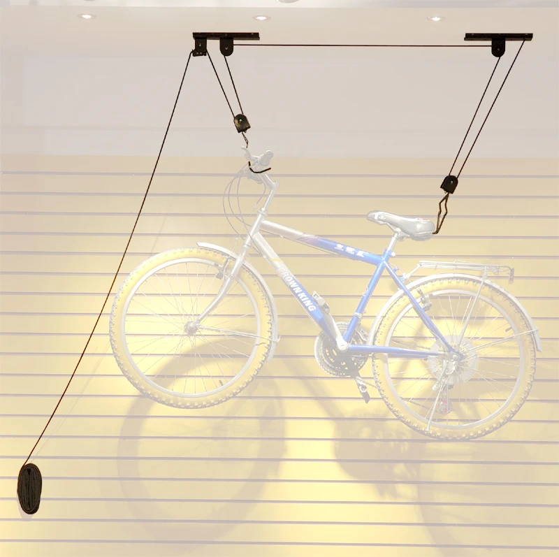 bicycle pulley storage system