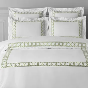 Embroidery Queen And King Size Cotton Hotel Pillow Euro Sham