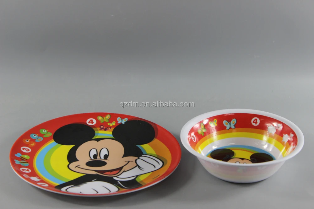 Kids Melamine Dinner Set,Melamine Plates And Bowls For Children