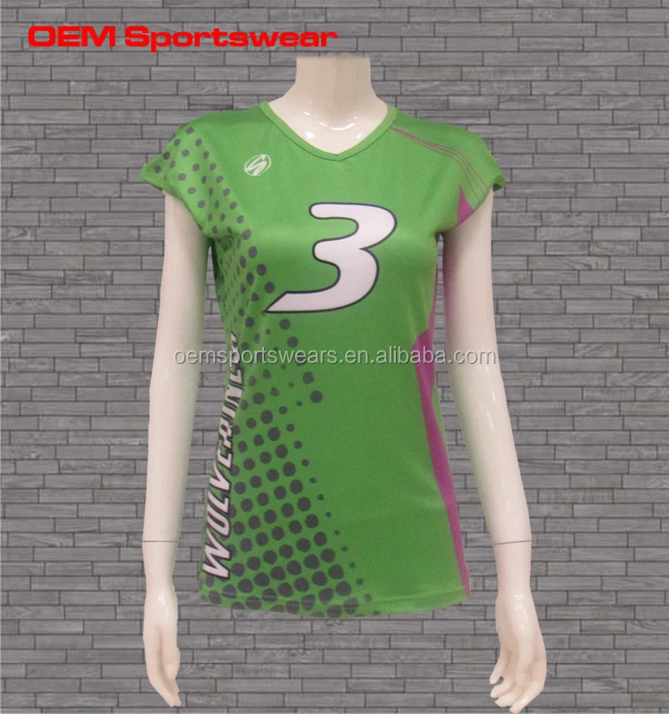 Digital Printing Women's Cap Sleeve Volleyball Jersey Buy Custom