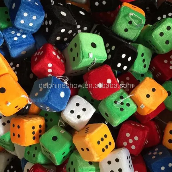 Best Gifts Kids Plush Soft Dice Toy Keychain Wholesale Decorative Car
