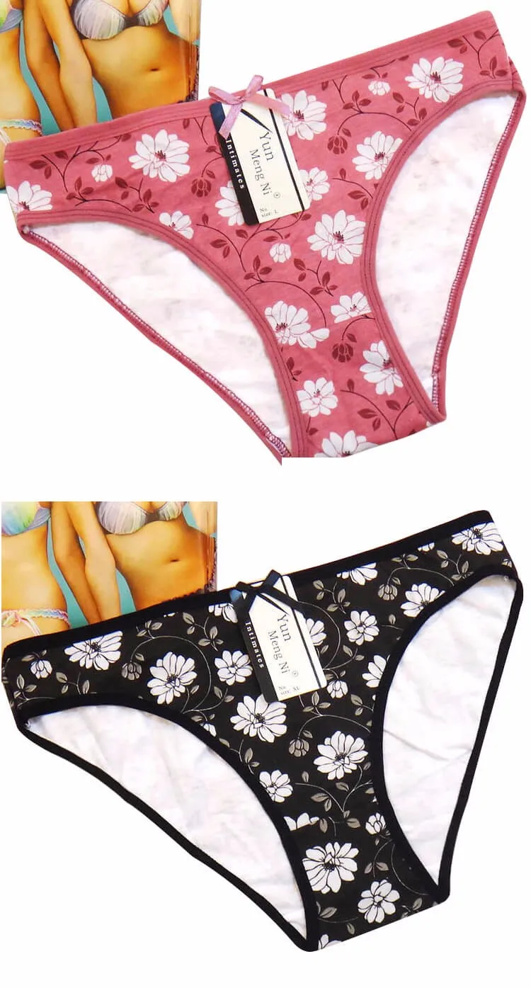 Yun Meng Ni Underwear Cotton Pretty Flower Printing Young Girls Underwear Panties Model Buy 0724